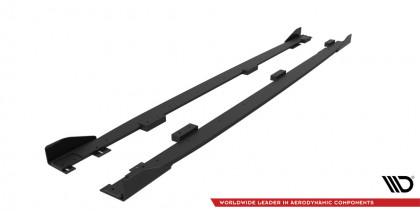 Prahové lišty Street pro + flaps Peugeot 208 GT Mk2 černo červené