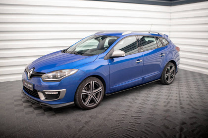 Prahové lišty Renault Megane GT Line Grandtour Mk3 Facelift černý lesklý plast