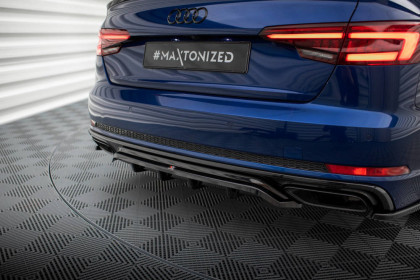 Spoiler zadního nárazniku Audi A4 Competition B9 Facelift černý lesklý plast