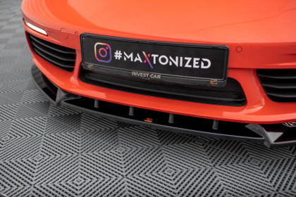 Spojler pod nárazník lipa V.1 Porsche 718 Cayman 982c černý lesklý plast