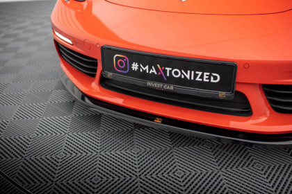Spojler pod nárazník lipa V.2 Porsche 718 Cayman 982c černý lesklý plast