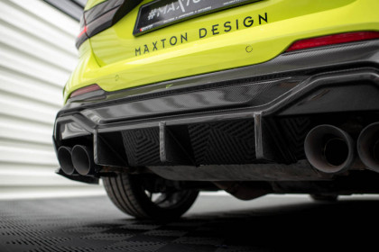 Zadní difuzor V.1 + Miltek sport exhaust BMW 1 F40 M-Pack/ M135i černý lesklý plast , titanové opálené koncovky