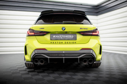 Zadní difuzor V.1 + Miltek sport exhaust BMW 1 F40 M-Pack/ M135i černý lesklý plast , titanové opálené koncovky