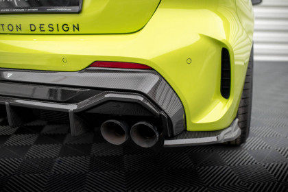 Zadní difuzor V.1 + Miltek sport exhaust BMW 1 F40 M-Pack/ M135i černý lesklý plast , titanové opálené koncovky