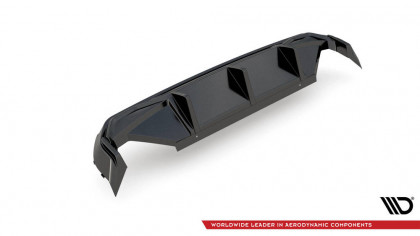 Zadní difuzor V.1 + Miltek sport exhaust BMW 1 F40 M-Pack/ M135i černý lesklý plast , titanové opálené koncovky