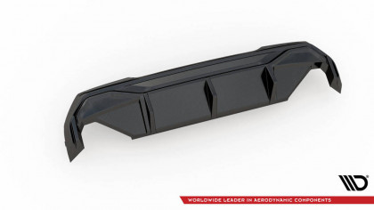 Zadní difuzor V.1 + Miltek sport exhaust BMW 1 F40 M-Pack/ M135i černý lesklý plast , titanové opálené koncovky
