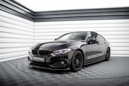 Spojler pod nárazník lipa V.1 BMW 4 Gran Coupe F36 černý lesklý plast