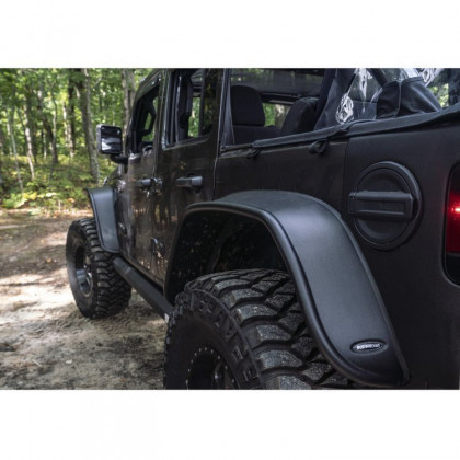 Front and rear fender flares standard coverage Bushwacker Flat Style
