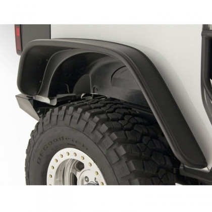 Front and rear fender flares standard coverage Bushwacker Flat Style