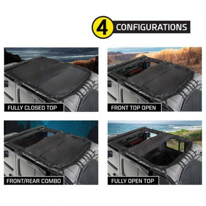 Extended shade top with skylights Smittybilt