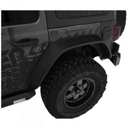 Front and rear fender flares standard coverage Bushwacker Flat Style