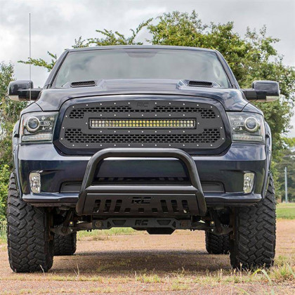 Mesh grille with 30" dual row LED light bar Black Series Rough Country