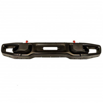Front steel bumper straight with bull bar and winch plate OFD