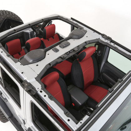 Neoprene seat covers set red Smittybilt