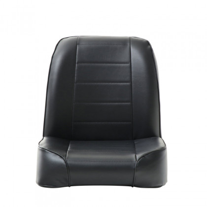 Front seat without headrest low back bucket Black Vinyl Smittybilt