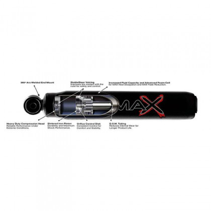Rear hydro shock Skyjacker Black Max Lift 0"