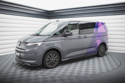 Prahové lišty Volkswagen Multivan T7 černý lesklý plast