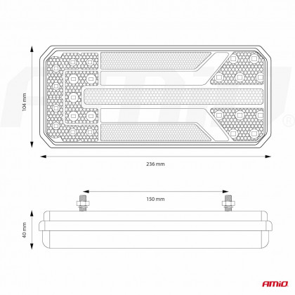 Světlo zadní sdružené LED dynamické LEVÉ PRAVE- RCL-01-LR