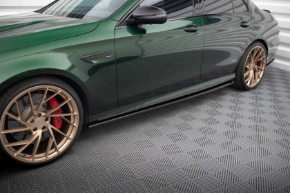 Prahové lišty Mercedes-AMG E63 W213 Facelift černý lesklý plast