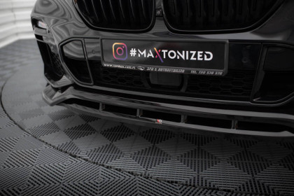 Spojler pod nárazník lipa V.2 BMW X5 M-Pack G05 černý lesklý plast