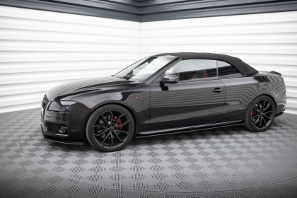Prahové lišty Street pro Audi A5 / A5 S-Line / S5 Coupe / Cabrio 8T / 8T Facelift černo červené