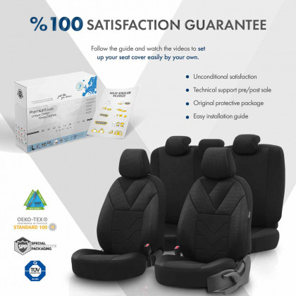 Sada autopotahů OTOM TEMPO 1501 BLACK NZ