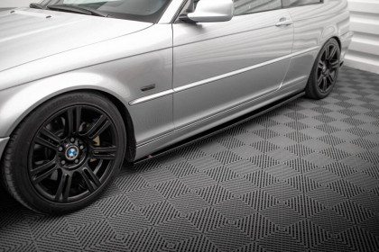 Prahové lišty BMW 3 Coupe E46 černý lesklý plast