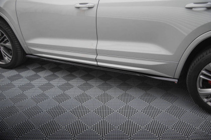 Prahové lišty V.2 Škoda Kodiaq RS Mk1 Facelift černý lesklý plast