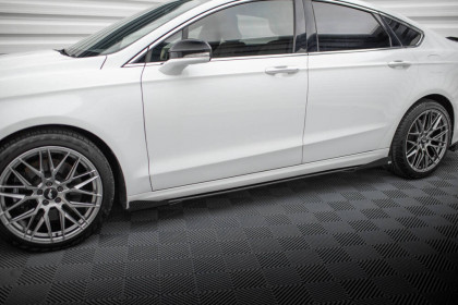 Prahové lišty Street pro + flaps Ford Mondeo Sport Mk5 Facelift / Fusion Sport Mk2 Facelift černo červené