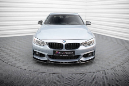 Spojler pod nárazník lipa V.4 BMW 4 Coupe M-Pack F32 černý lesklý plast