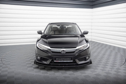 Street pro spojler pod nárazník lipa + flaps Honda Civic Mk10 černo červený
