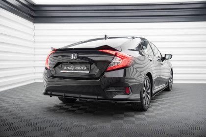 Spoiler zadního nárazníku Street pro Honda Civic Mk10 černo červený