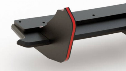 Spoiler zadního nárazníku Street pro Honda Civic Mk10 černo červený
