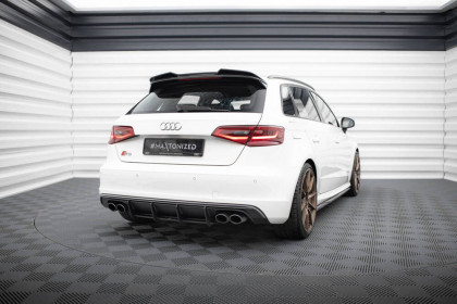 Spoiler zadního nárazníku Street pro Audi S3 Sportback / Hatchback 8V černo červený