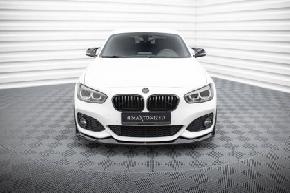 Spojler pod nárazník lipa V.4 CSL Look BMW 1 M-Pack / M140i F20 Facelift černý lesklý plast