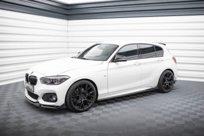 Prahové lišty V.3 CSL Look BMW 1 M-Pack / M140i F20 Facelift černý lesklý plast