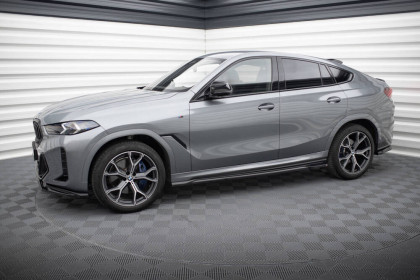 Prahové lišty V.2 BMW X6 M-Pack G06 Facelift černý lesklý plast