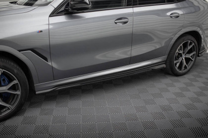 Prahové lišty V.2 BMW X6 M-Pack G06 Facelift černý lesklý plast