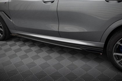 Prahové lišty V.2 BMW X6 M-Pack G06 Facelift černý lesklý plast