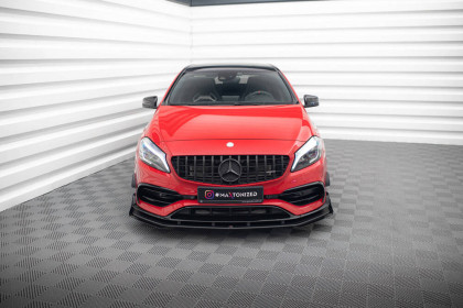 Street pro spojler pod nárazník lipa + flaps Mercedes-Benz A 45 AMG Aero W176 černo červený