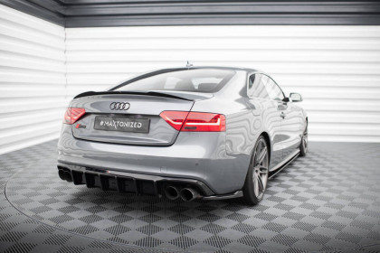 Splittery zadní boční V.2 Audi S5 Coupe 8T Facelift černý lesklý plast