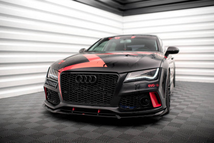 Spojler pod nárazník lipa Audi A7 RS7 Look C7 černý leský plast