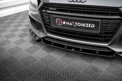 Spojler pod nárazník lipa V.2 Audi TT S / S-Line 8S černý leský plast