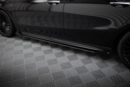 Prahové lišty Street pro + flaps Mercedes-AMG A35 W177 Facelift černo červené