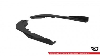 Splittery zadní boční Street Pro + flaps Kia Stinger GT-Line Mk1 černo červené