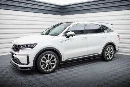 Prahové lišty Kia Sorento Mk4 černý lesklý plast