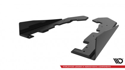 Splittery zadní boční Street Pro + flaps Subaru WRX STI Mk1 černo červené
