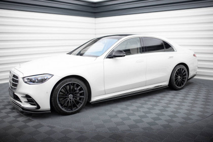 Prahové lišty Mercedes-Benz S AMG-Line W223 černý lesklý plast