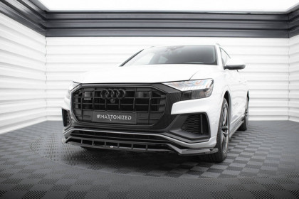 Spojler pod nárazník lipa V.2 Audi SQ8 / Q8 S-Line Mk1 černý leský plast