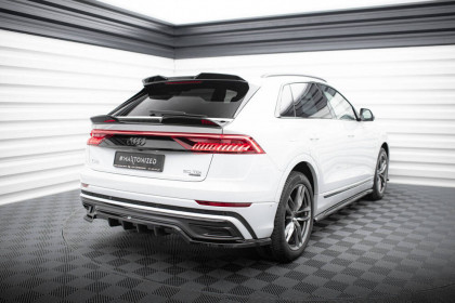 Spoiler zadního nárazniku Audi Q8 S-Line Mk1 černý lesklý plast